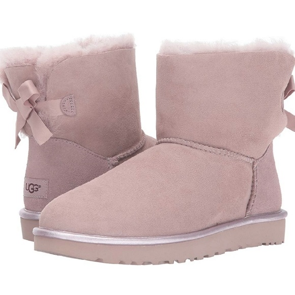 UGG Shoes - Ugg Women's Mini Bailey Bow II Metallic Boot 9